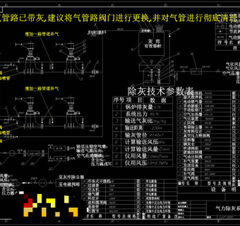 气力输送系统图CAD机械图纸