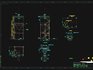 立方渣仓CAD机械图纸
