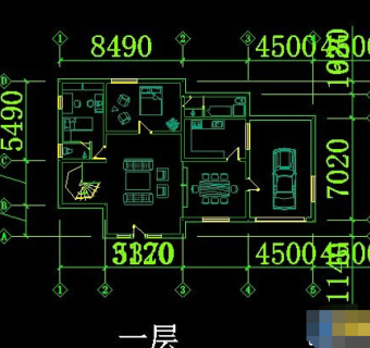 二层别墅设计图纸cad