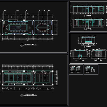 会议室装修施工图cad图纸