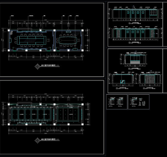 会议室装修施工图cad图纸