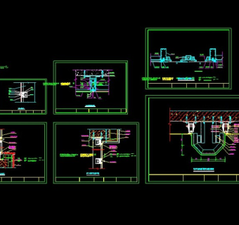 隐框幕墙节点cad图块详图.