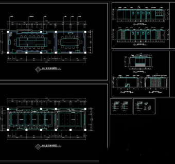 会议室装修施工图cad图纸
