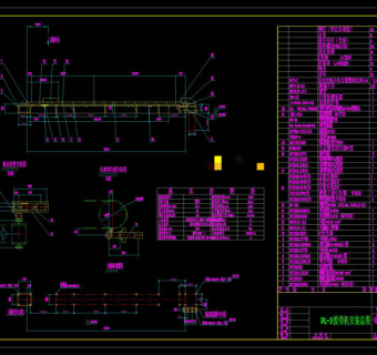 胶带机安装总图CAD机械图纸