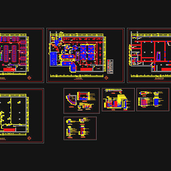 网吧设计装修施工图cad图纸