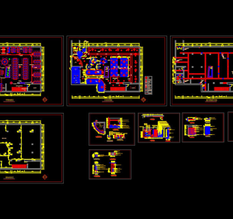 网吧设计装修施工图cad图纸