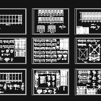 某钢结构厂房全套CAD设计施工图