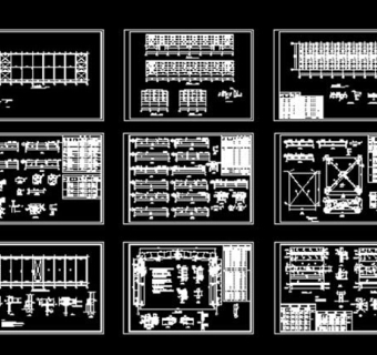 某钢结构厂房全套CAD设计施工图
