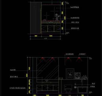 卫生间cad设计图