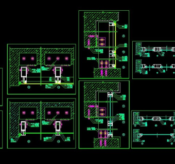 建筑幕墙设计及平开窗节点cad图纸