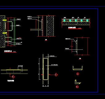 幕墙节点详细cad设计图纸