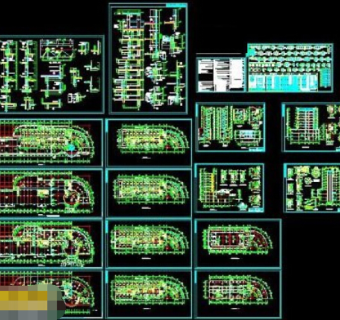 翡翠山湖酒店整套cad施工设计图纸