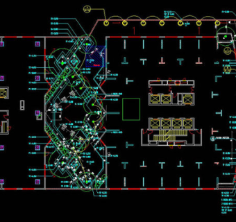希尔顿酒店屋顶花园cad图纸