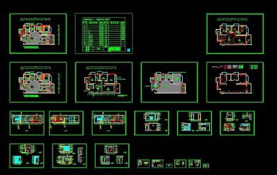 典家装全套cad装修设计图纸dwg