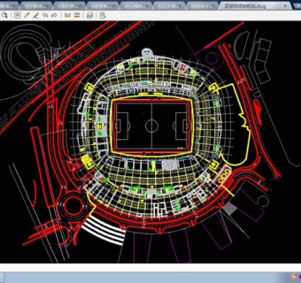 足球场场地整套CAD规划图纸