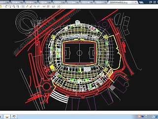 足球场场地整套CAD规划图纸