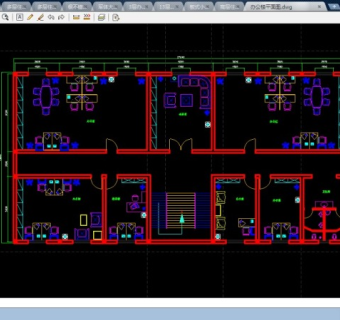某办公楼标准平层CAD平面图纸