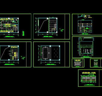 一整套服装店装修设计cad施工图纸