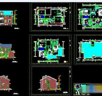 花园别墅整套CAD设计施工图纸