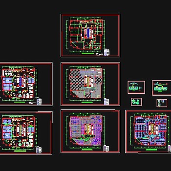 人寿保险公司办公室室内装修竣工cad3D模型