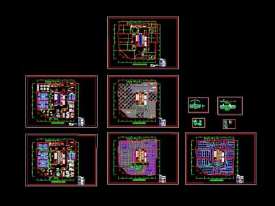 人寿保险公司办公室室内装修竣工cad3D模型