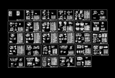 装修设计中常用灯具安装cad总图