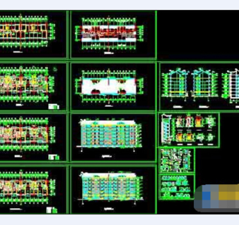 四整套多层住宅建筑楼cad施工设计图纸