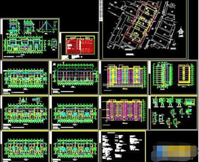 住宅楼cad全套设计施工图