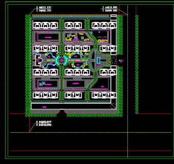 文苑小区平面规划图cad图纸