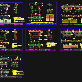 引桥墩台一般构造cad图稿