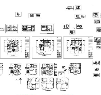 别墅室内装修CAD图纸