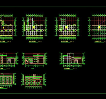 上海某小型办公楼CAD平面设计施工图