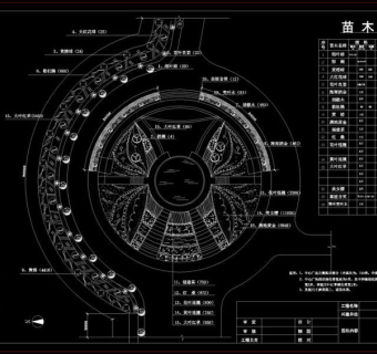 花园竣工图cad图纸素材