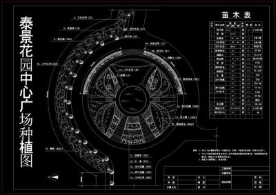 花园竣工图cad图纸素材