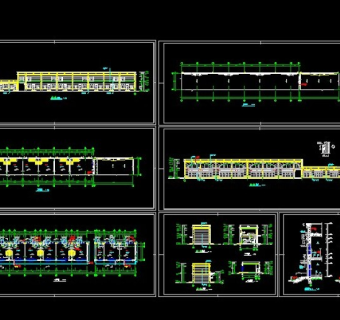 二层大型商业楼CAD施工设计图纸