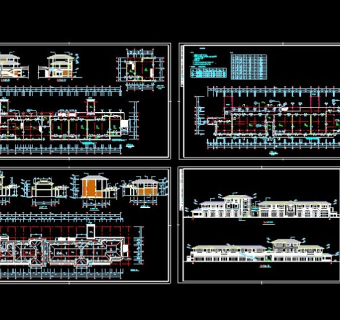 某繁华城市中心商业街CAD建筑施工图