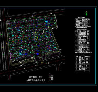多层小区景观素材cad图