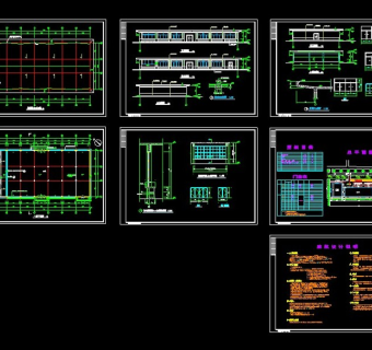 全套职工餐厅CAD建筑设计施工图纸