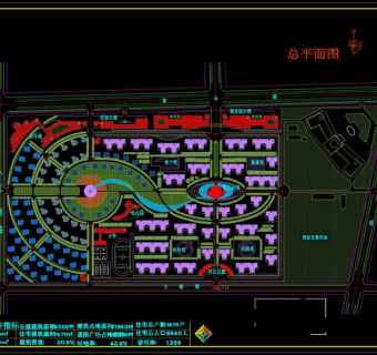 小区平面图cad图纸素材