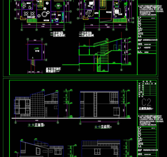 别墅工程设计CAD图纸