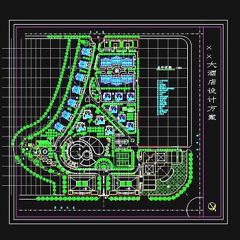 xx景观园林酒店CAD规划设计方案图纸