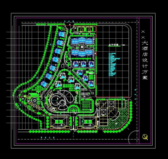 xx景观园林酒店CAD规划设计方案图纸