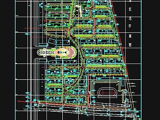 高层小区cad规划方案总平面设计图