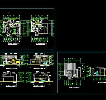 两层别墅建筑全套cad施工图纸