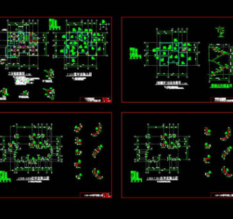 芙蓉别墅施工图CAD图纸