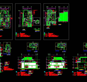 豪华别墅图建筑图CAD图纸