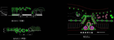 大门cad景观图