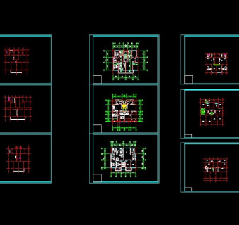 几个一百平米以下小户型cad装修施工图