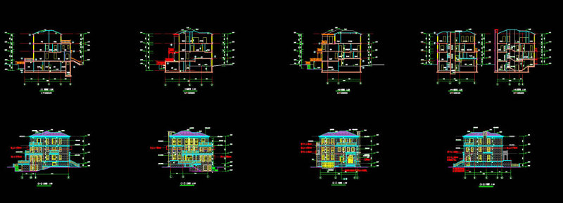立面剖面图CAD图纸