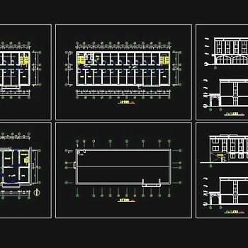 xx学生宿舍楼建筑图整套cad设计图